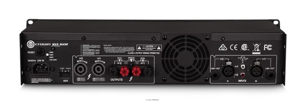 Crown XLS 1502 - Dwukanałowy wzmacniacz mocy, DSP 2-kanałowy, klasa D, moc: 2x775W/2Ω, 2x525W/4Ω, 2x300W/8Ω, 1050W/8Ω/mono, 1550W/4Ω/mono, klasa D, procesor DSP - 3