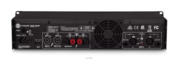 Crown XLS 1502 - Dwukanałowy wzmacniacz mocy, DSP 2-kanałowy, klasa D, moc: 2x775W/2Ω, 2x525W/4Ω, 2x300W/8Ω, 1050W/8Ω/mono, 1550W/4Ω/mono, klasa D, procesor DSP - 3