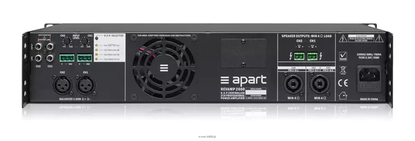 Biamp REVAMP 2600 2-kanałowy wzmacniacz mocy z procesorem DSP (10 trybów pracy); 2 x 600W@4Ω - 2