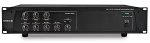 WORK PA 120/2 Wzmacniacz miksujący 100 V – moc nomin: 120 W / 100 V – moc muzyczna: 180 W / 8 ohm - 4 wejścia mikrofonowe + 1 AUX + 4 wejścia liniowe