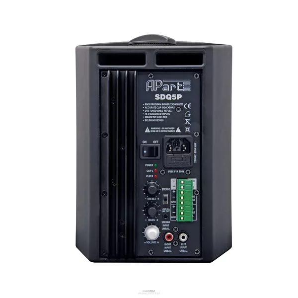 Biamp SDQ5P-W Zestaw stereo z 1 aktywnym i 1 pasywnym zespołem głośnikowym, 2 x 30 W - 2
