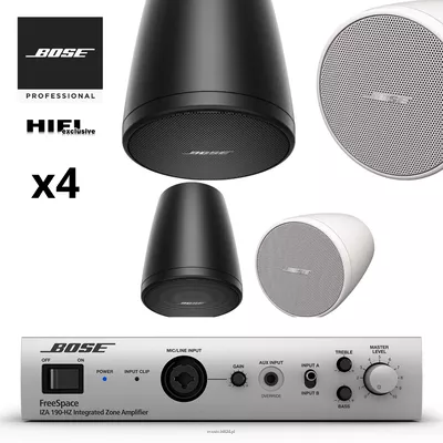 Bose FreeSpace IZA 190-HZ Wzmacniacz 100V 1x90W /Głośniki BOSE FreeSpace FS2P 4 szt