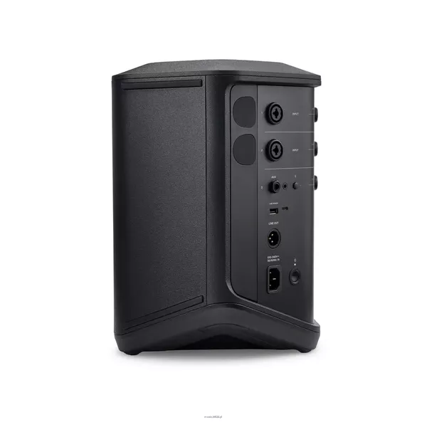 BOSE S1 pro + Bezprzewodowy przenośny głośnik. Zintegrowany mikser z trzema kanałami. Cztery pozycje ustawienia z automatyczną korektą dźwięku. Opcjonalne bezprzewodowe nadajniki do podłączania mikrofonów i instrumentów (sprzedawane oddzielnie) - 2