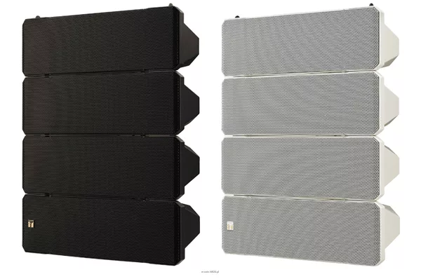 TOA HX-7W WP Kompaktowy system liniowy o regulowanym kącie otwarcia; moc znamionowa 750W, efektywność 100 dB, pasmo przenoszenia 70 Hz - 20 kHz; obudowa w kolorze białym; konstrukcja do instalacji zewnętrznych - 3
