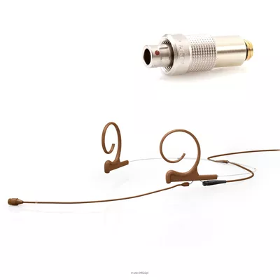 DPA 4266-OC-F-C03-LH - 4266 CORE Omni Flex Headset Mic, 110 mm Boom, Brown, 3-pin LEMO