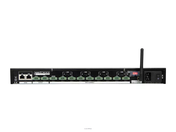 WORK MD 82 AX MK II 8 KANAŁOWY CYFROWY MIKSER AUTOMATYCZNY Z DSP / 8 wejść mic/line x 2 strefy / możliwość linkowania wielu MD 82 AX / sterowanie po LAN lub RS 232 / BLUETOOTH - 3
