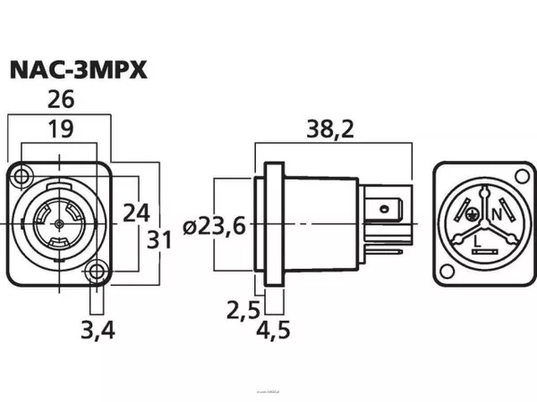 Monacor NAC-3MPX - 2