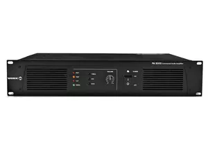 PA 5000 Wzmacniacz mocy 100 V – jednokanałowa końcówka mocy 100 V – moc: 480 W RMS przy 100 V – regulacja barwy tonów – 2 wejścia line / wysokość 2 U / waga 30 kg