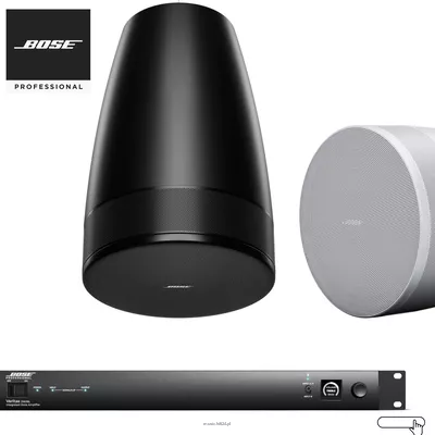 Bose DesignMax Luna + Veritas 2160BL – profesjonalny zestaw nagłośnienia z mocnym basem (8" woofer, pasmo od 40 Hz)