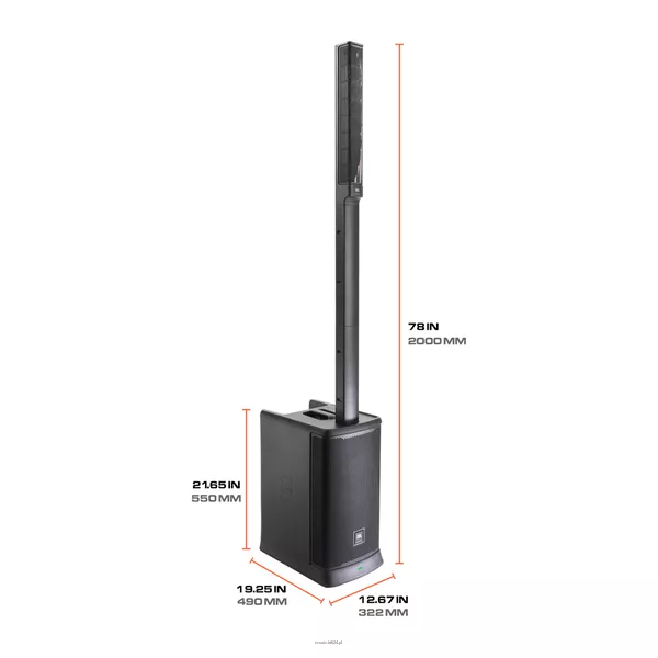 JBL EON ONE MK2 z zasilaniem bateryjnym posiada wiodący w swojej klasie pakiet akustyczny, 5-kanałowy mikser cyfrowy, procesory DSP dbx i Lexicon, funkcje Bluetooth oraz uniwersalną aplikację do sterowania. - 6