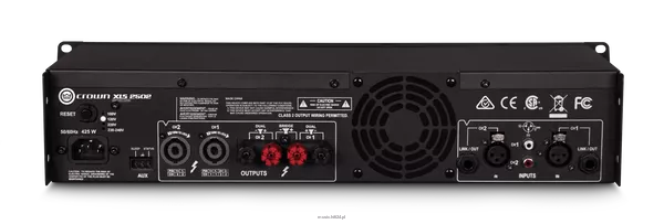 Crown XLS 2502 - Dwukanałowy wzmacniacz mocy, DSP  2x1200W/2Ω, 2x775W/4Ω, 2x440W/8Ω, 1550W/8Ω/mono, 2400W/4Ω/mono, klasa D - 2