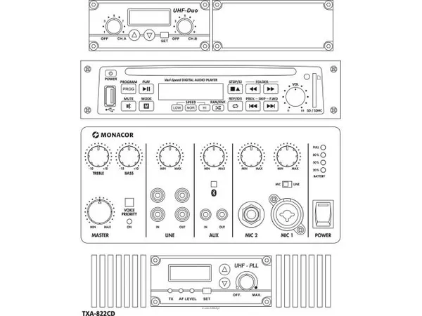 Monacor TXA-822CD - 3