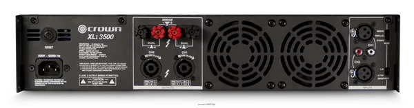 Crown XLi 3500 - Dwukanałowy wzmacniacz mocy 2x1350W/4Ω, 2x1000W/8Ω, 2700W/8Ω/mono - 2