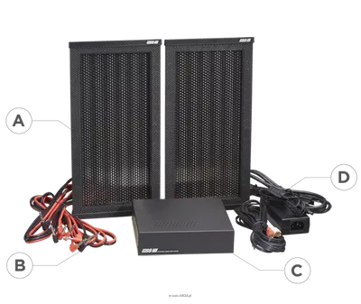 Hypersound 2x HSS3000/EB + HSS3000/AMP Zestaw stereo z uchwytami ściennymi zastosowanie w muzeum