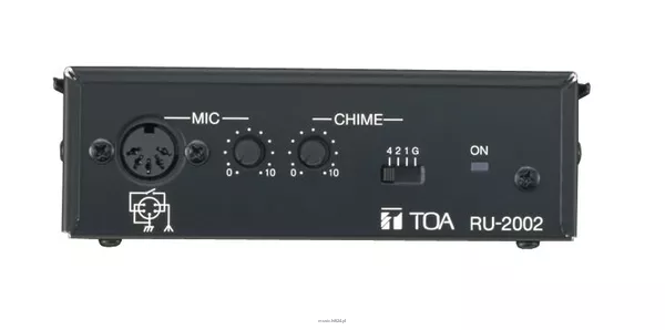 TOA RU-2002 1-kanałowy przedwzmacniacz mikrofonowy do stosowania z mikrofonami przywoławczymi typu PM-660; z wbudowanym generatorem gongu - 2