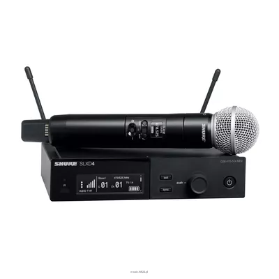 SHURE SLXD24E/SM58-J53 - Cyfrowy system bezprzewodowy z nadajnikiem/mikrofonem "do ręki" SM58 (562-606 ...
