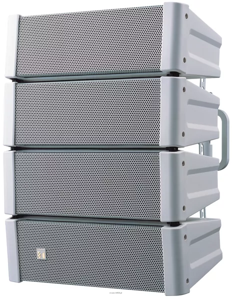 TOA HX-5W System głośnikowy z regulowaną charakterystyką promieniowania; zbudowany z 4 modułów głośnikowych (woofer + 3 tweetery każdy); moc znamionowa 200W, efektywność 96-99 dB SPL (zależnie od kąta otwarcia), pasmo przenoszenia 70(85)Hz - 20kHz (zależn - 2