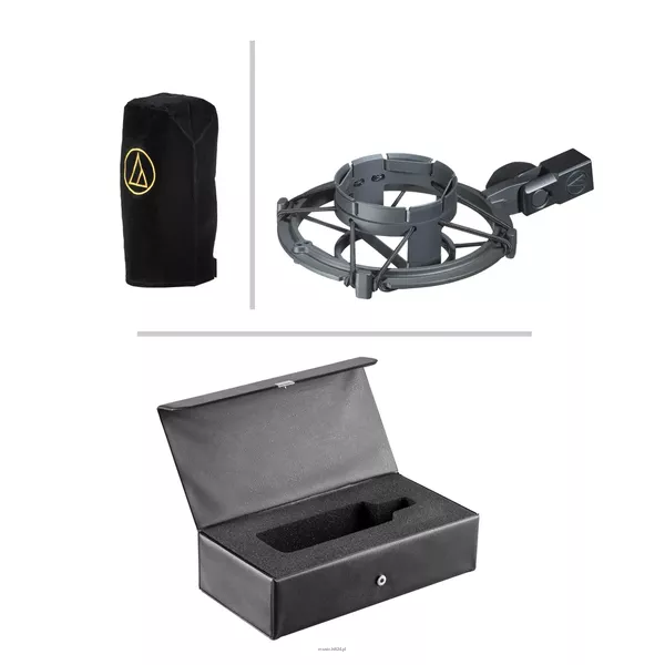Audio-technica AT4033A SM mikrofon pojemnościowy (kardioida) z amortyzowanym statywem - 5