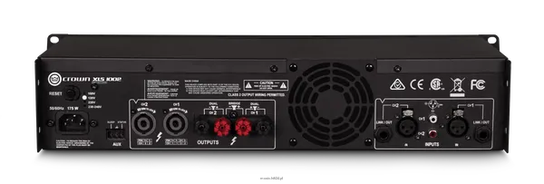 Crown XLS 1002 - Dwukanałowy wzmacniacz mocy, DSP 2-kanałowy, moc: 2x550W/2Ω, 2x350W/4Ω, 2x215W/8Ω, 700W/8Ω/mono, 1100W/4Ω/mono, klasa D, procesor DSP - 4