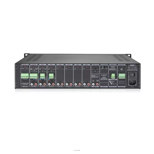 Biamp MA240 Cyfrowy wzmacniacz miksujący z intuicyjnym sterowaniem i funkcją AUTOSLEEP; 1x240W/100V/70V/4Ω; - 2