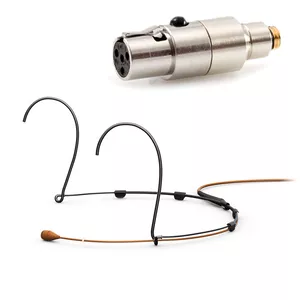 DPA 4066-OC-A-C10-LH - 4066 CORE Omni Headset Mic, Brown, TA4F Mini-XLR