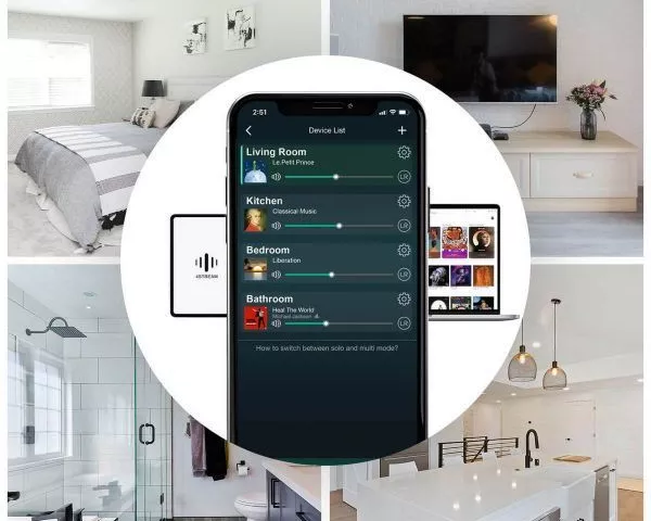 Wzmacniacz stereo WiFi i Bluetooth 